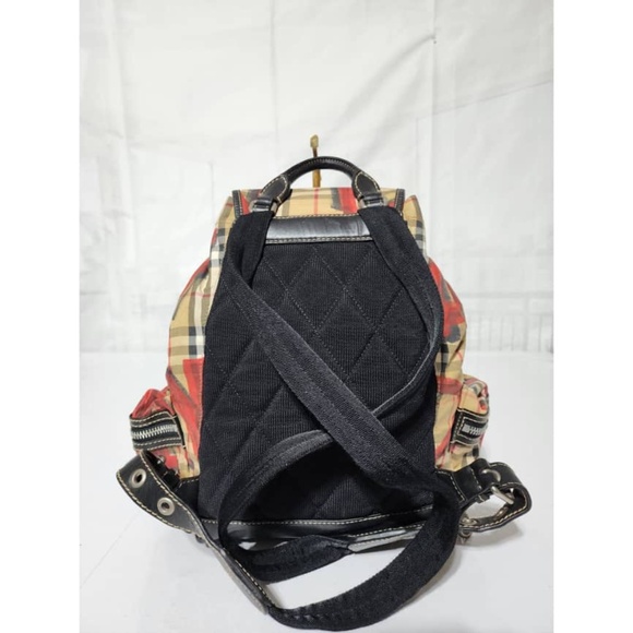 Authentic BURBERRY Vintage Check Graffiti Print Medium Rucksack Backpack Antique - Picture 5 of 13